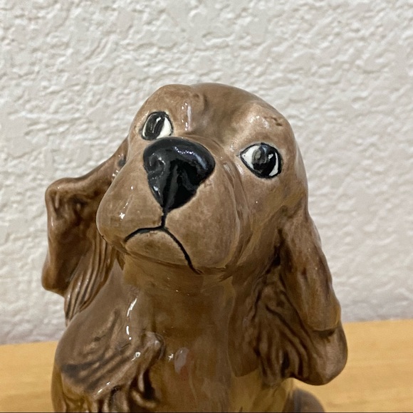 Vintage Signed P. Paolucci Ceramic Brown Cocker Spaniel Dog 6” Figurine - Picture 9 of 15